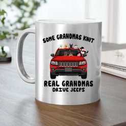 Jeep Compass Trailhawk funny cartoon version some grandmas knit real grandmas drive Jeeps personalized metallic mug - BT - 8567179