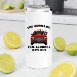 Jeep Compass Trailhawk funny cartoon version some grandmas knit real grandmas drive Jeeps personalized slim can cooler - BT - 8567179
