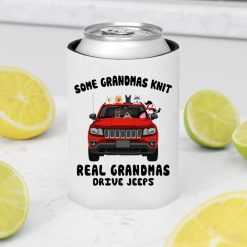 Jeep Compass Trailhawk funny cartoon version some grandmas knit real grandmas drive Jeeps personalized can cooler sleeve  - BT - 8567179