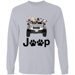 Jeep Wrangler Jeep Tshirt Gift for Dog Lovers Dog Mom Dog Dad Customize with Driver's Gender Your Name Dog Breed Jeep Color personalized long sleeve - BT - 0696911