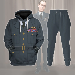 Leonard Cheshire Royal Air Force Pilot Uniform Cosplay Custom 3D All Over Printed Unisex hoodie - HD - 2361657