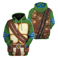 Leonardo Ninja Turtles Cosplay Costume Halloween Gift Christmas Gift 3D All Over Printed Unisex Hoodie - HD - 2298534