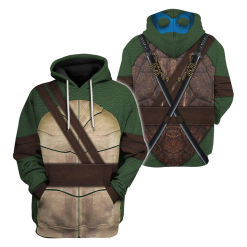 Ninja Turtles Leonardo Cosplay Costume Halloween Gift Christmas Gift 3D All Over Printed Unisex Hoodie - HD - 8127977