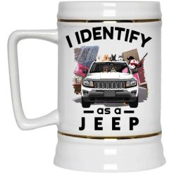 Jeep compass trailhawk I identify as a JEEP funny car owner new driver gifts personalized beer stein - BT - 4420710