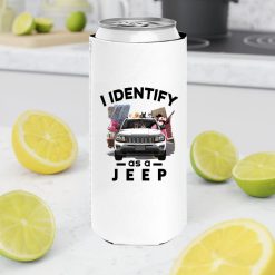 Jeep compass trailhawk I identify as a JEEP funny car owner new driver gifts personalized slim can cooler - BT - 4420710