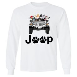 Jeep Wrangler Jeep Tshirt Gift for Dog Lovers Dog Mom Dog Dad Customize with Driver's Gender Your Name Dog Breed Jeep Color personalized youth long sleeve t-shirt - BT - 0696911