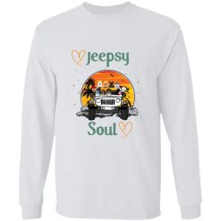 Jeep Wrangler Jeepsy Soul Beach Scene Background Gift for Car Guys Jeepers Offroad Drivers personalized long sleeve t-shirt - BT - 6635203