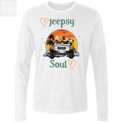 Jeep Wrangler Jeepsy Soul Beach Scene Background Gift for Car Guys Jeepers Offroad Drivers personalized men's premium LS - BT - 6635203