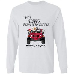 Jeep Wrangler Eat Sleep Cars And Coffee Funny Gift For Car Guys Drivers personalized long sleeve t-shirt - BT - 8355203
