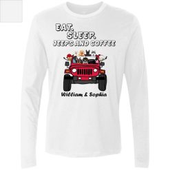 Jeep Wrangler Eat Sleep Cars And Coffee Funny Gift For Car Guys Drivers personalized men's premium LS - BT - 8355203
