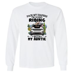 Jeep compass trailhawk baby clothing gift pack my diapers I'm going riding with my auntie daddy mommy grandma grandpa funny family custom title personalized youth long sleeve kid size - BT - 5632275
