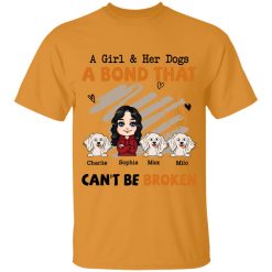 Girl And Her Dog A Bond That Cant Be Broken personalized tie dye t-shirt perfect gift idea funny custom gift - NH - 8758753