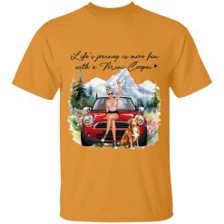 Mini Cooper dog cat life's journey is more fun with a Mini Cooper personalized tie dye t-shirt perfect gift idea funny custom gift - NH - 8186159