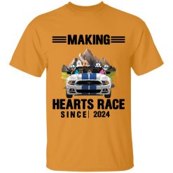 Ford Mustang GT Making Hearts Race Since 2024 personalized tie dye t-shirt perfect gift idea funny custom gift - NH - 5402871
