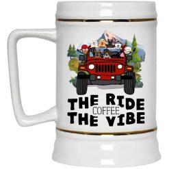 Jeep coffee kid dog The ride coffee The vibe personalized beer stein perfect gift idea funny custom gift - NH - 7601063