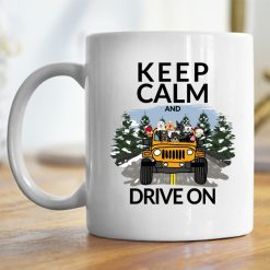 Jeep Wrangler keep calm and drive on personalized coffee mug perfect gift idea funny custom gift - QH - 4573553