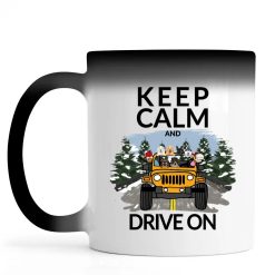 Jeep Wrangler keep calm and drive on personalized color changing mug perfect gift idea funny custom gift - QH - 4573553