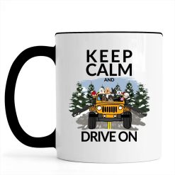 Jeep Wrangler keep calm and drive on personalized accent mug perfect gift idea funny custom gift - QH - 4573553