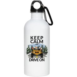 Jeep Wrangler keep calm and drive on personalized water bottle perfect gift idea funny custom gift - QH - 4573553