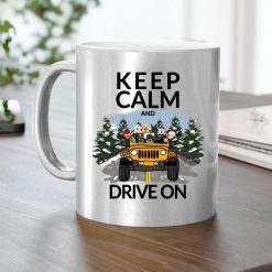Jeep Wrangler keep calm and drive on personalized metallic mug perfect gift idea funny custom gift - QH - 4573553