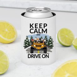 Jeep Wrangler keep calm and drive on personalized can cooler sleeve perfect gift idea funny custom gift - QH - 4573553