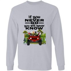 Jeep Wrangler If you never go you will never know personalized long sleeve t-shirt perfect gift idea - QH - 6043250