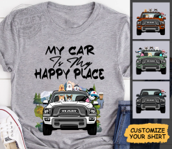 Ram My Car Is My Happy Place personalized t-shirt perfect gift idea funny custom gift - QH - 2384764