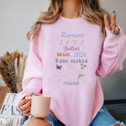 Love, Couple Name Date Custom Personalized Embroidered Sweatshirt Perfect Gift Idea Funny Custom Gift - PL - 1896731
