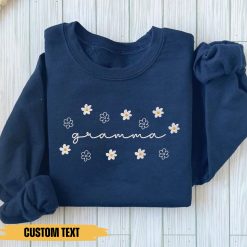 Personalized Grandma Sweatshirt Est Year with Grandkids Names on Sleev Personalized Embroidered Sweatshirt Perfect Gift Idea Funny Custom Gift - TN - 9919705