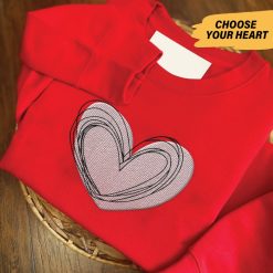 Love Heart Hoodie Personalized Embroidered Sweatshirt Perfect Gift Idea Funny Custom Gift - TN - 1159441