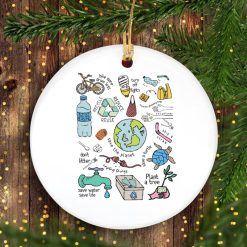 Earth Day Every Day, There Is No Planet B Personalized Circle Ornament Perfect Gift Idea Funny Custom Gift - TN - 0067329