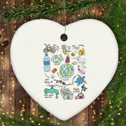 Earth Day Every Day, There Is No Planet B Personalized Heart Ornament Perfect Gift Idea Funny Custom Gift - TN - 0067329