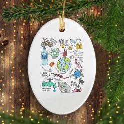 Earth Day Every Day, There Is No Planet B Personalized Oval Ornament Perfect Gift Idea Funny Custom Gift - TN - 0067329