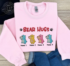 Grandma Grandpa Bear Hugs Personalized Embroidered Sweatshirt Perfect Gift Idea Funny Custom Gifts - PL - 2544074