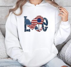 Family, Love Grandma Life With Grandkids Heart Flag Sunflower Personalized Embroidered Hoodie Perfect Gift Idea Funny Custom Gifts - PL - 0852363