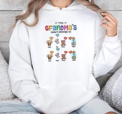Grandma's Heart Belongs To Elephants Gift For Grandma   Personalized Embroidered Hoodie Perfect Gift Idea Funny Custom Gift - TN - 3476554