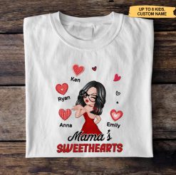 Grandma Sweethearts Gift For Grandma Personalized Embroidered T-Shirt Perfect Gift Idea Funny Custom Gift - TN - 6933703