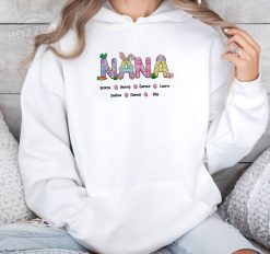 Grandma Easter Bunny Gift For Nana Personalized Embroidered Hoodie Perfect Gift Idea Funny Custom Gift - TN - 9807124