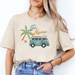 Beach Van, Dad, Brother, Sister, Wave, Surfing Shirt - Gift For Family Personalized Embroidered T-Shirt Perfect Gift Idea Funny Custom Gift - TN - 4902533