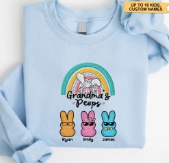 Grandma Easter Peeps Gift For Nana Personalized Embroidered Sweatshirt Perfect Gift Idea Funny Custom Gift - TN - 9720294