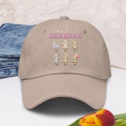 Grandma & Her Easter Bunnies Easter Gift for Grandma Personalized Embroidered Cap Perfect Gift Idea Funny Custom Gift - TN - 6961149