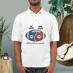 American Football Fans Custom Team Logo Gifts For Couple Personalized Embroidered Polo Perfect Gift Idea Funny Custom Gift - TN - 9249980