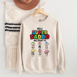 Super Daddio Gift For Dad, Grandpa Personalized Embroidered Sweatshirt Perfect Gift Idea Funny Custom Gift - TN - 7233820