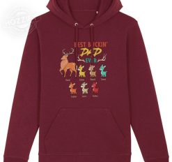 Best Buckin‘ Dad Grandpa Walking Deers Gift For Dad  Personalized Embroidered Hoodie Perfect Gift Idea Funny Custom Gift - TN - 8735516