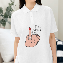 Newly Married Couple, Funny Gift For Husband, Wife Personalized Embroidered Polo Perfect Gift Idea Funny Custom Gift - TN - 5830179