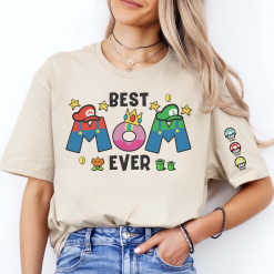 Best Mom Ever ,Super mommnio Gifts For Dad/Mom Personalized Embroidered T-Shirt Perfect Gift Idea Funny Custom Gift - TN - 4774095
