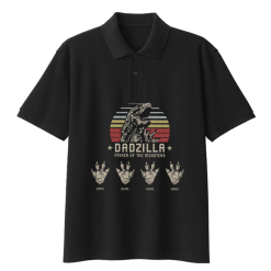 Dad Zilla Father Of The Monster Gifts For Dad Personalized Embroidered Polo Perfect Gift Idea Funny Custom Gift - TN - 1446691