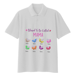 Grandma’s Butterfly Family Gift For Mom, Grandma Personalized Embroidered Polo Perfect Gift Idea Funny Custom Gift - TN - 9184923