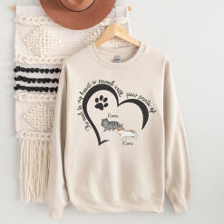 The Road To My Heart Is Paved With Paw Prints Of Cat Gift For Cat Lover Personalized Embroidered Sweatshirt Perfect Gift Idea Funny Custom Gift - TN - 775732