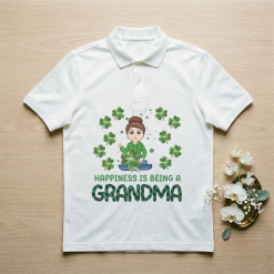 Grandma's Little Cotton Tails Grandma’s Lucky Garden  Gift For Mom Personalized Embroidered Polo Perfect Gift Idea Funny Custom Gift - TN  - 9960676